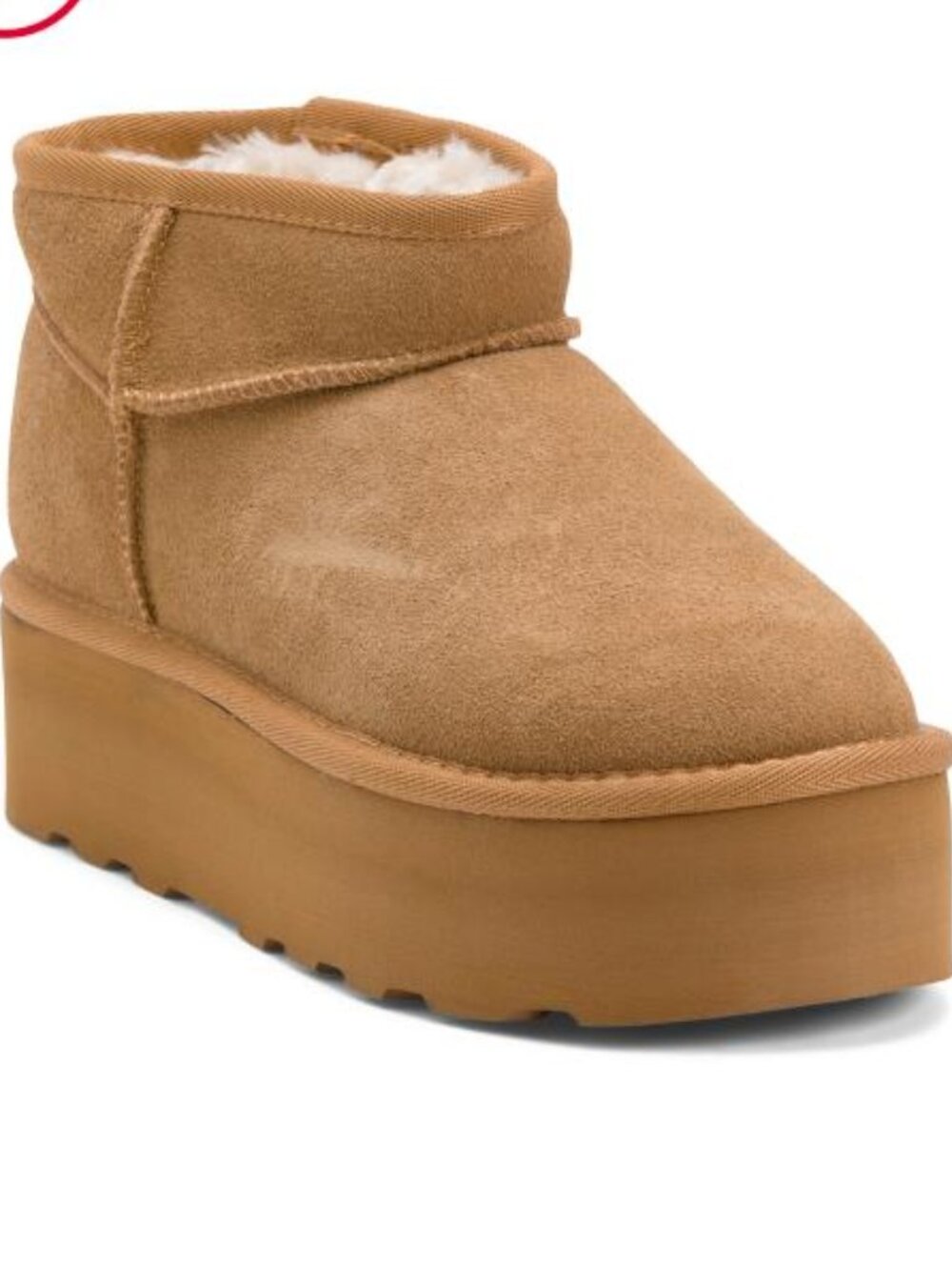 CUSHIONAIRE Taupe Suede Hippy Platform Cozy Booties 3T4269 NEW